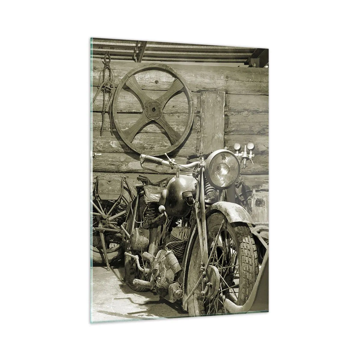 Quadro em vidro - No depósito do tio Jorge - 50x70 cm