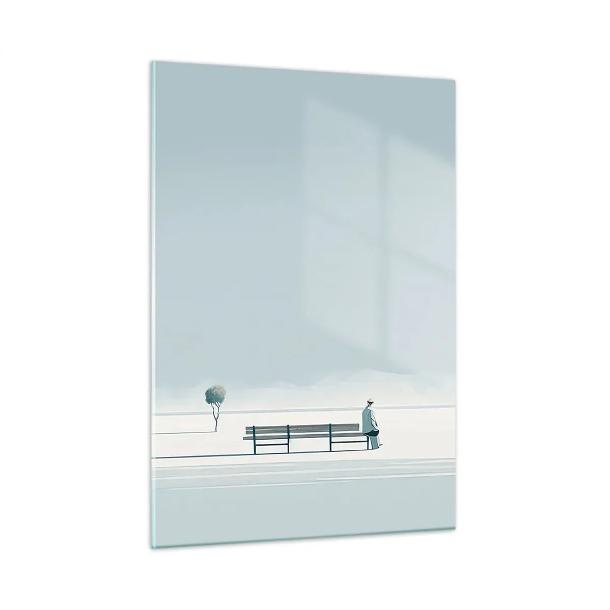 Quadro em vidro - Sim, estou esperando. - 50x70 cm