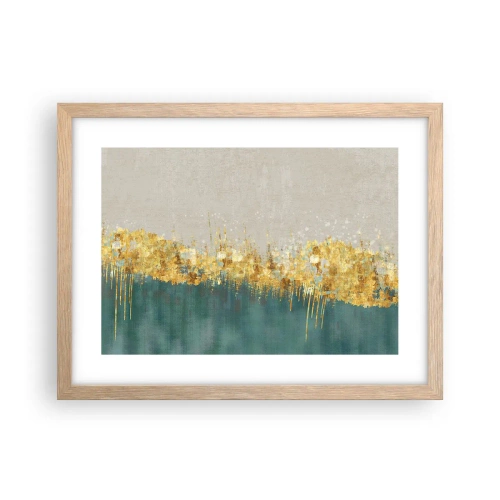 Pôster com moldura de carvalho claro - A fronteira dourada - 40x30 cm