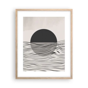 Pôster com moldura de carvalho claro - Composição da metade - 40x50 cm