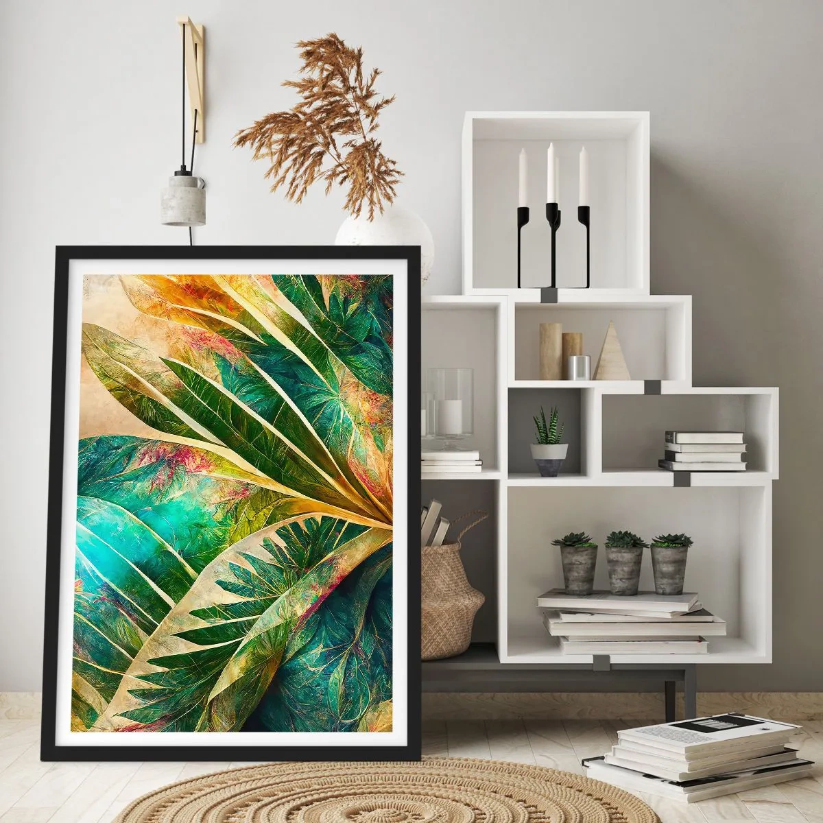 Pôster com moldura preta - As cores dos trópicos - 61x91 cm