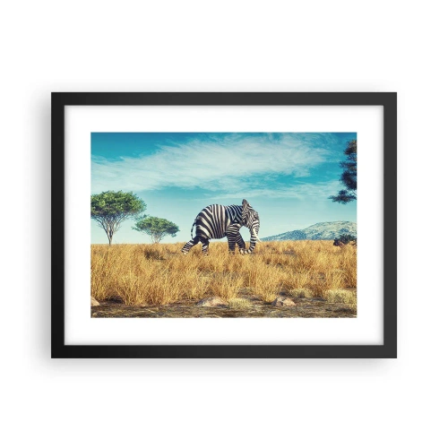 Pôster com moldura preta - Cinza não está mais na moda - 40x30 cm