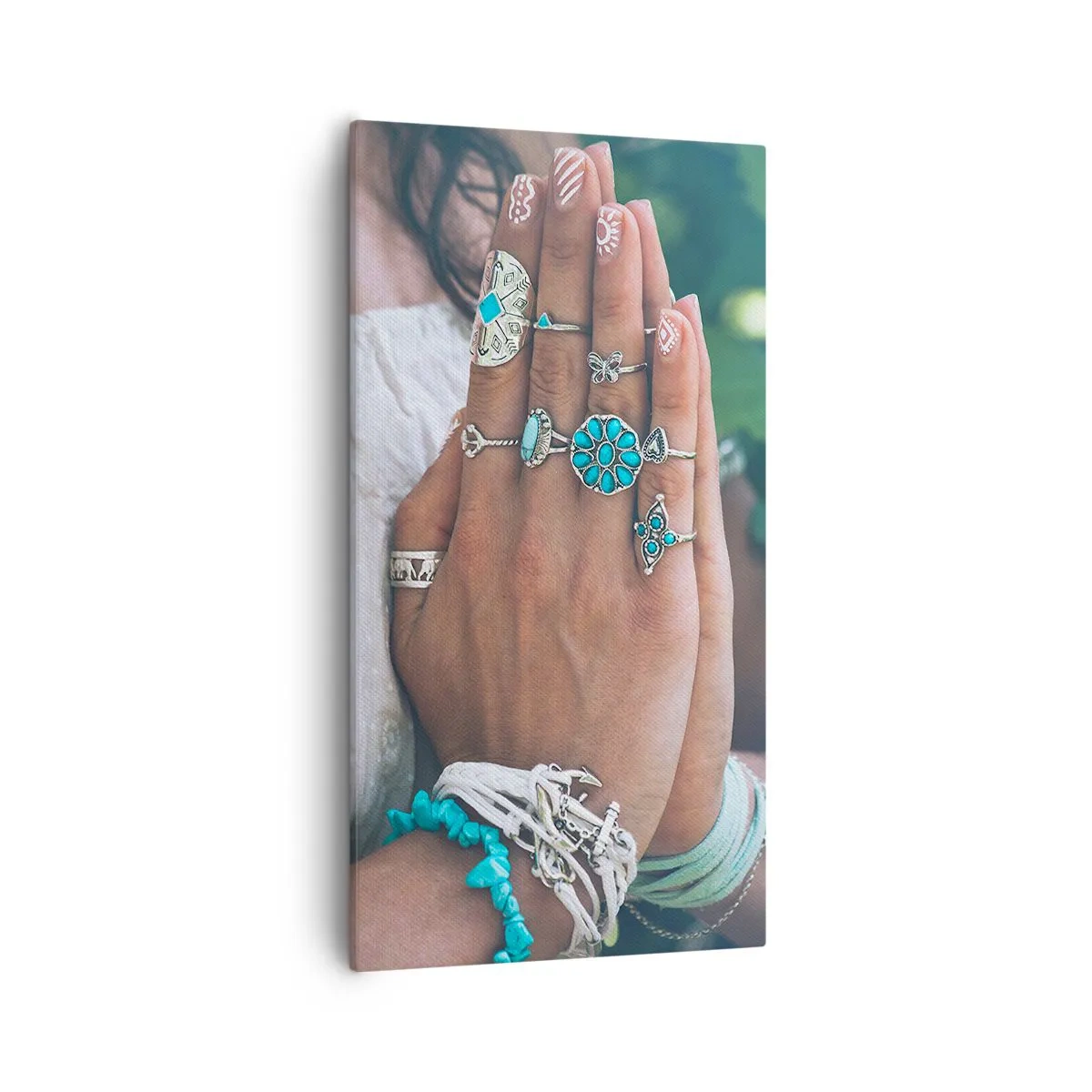 Quadro em tela - Bem-vindo ao centro do ser - 55x100 cm