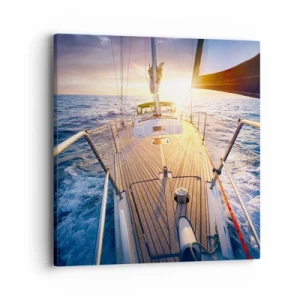 Quadro em tela - Correr sobre as ondas - 40x40 cm