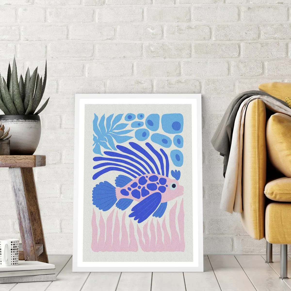 Pôster em moldura branca - Em seu elemento - 70x100 cm