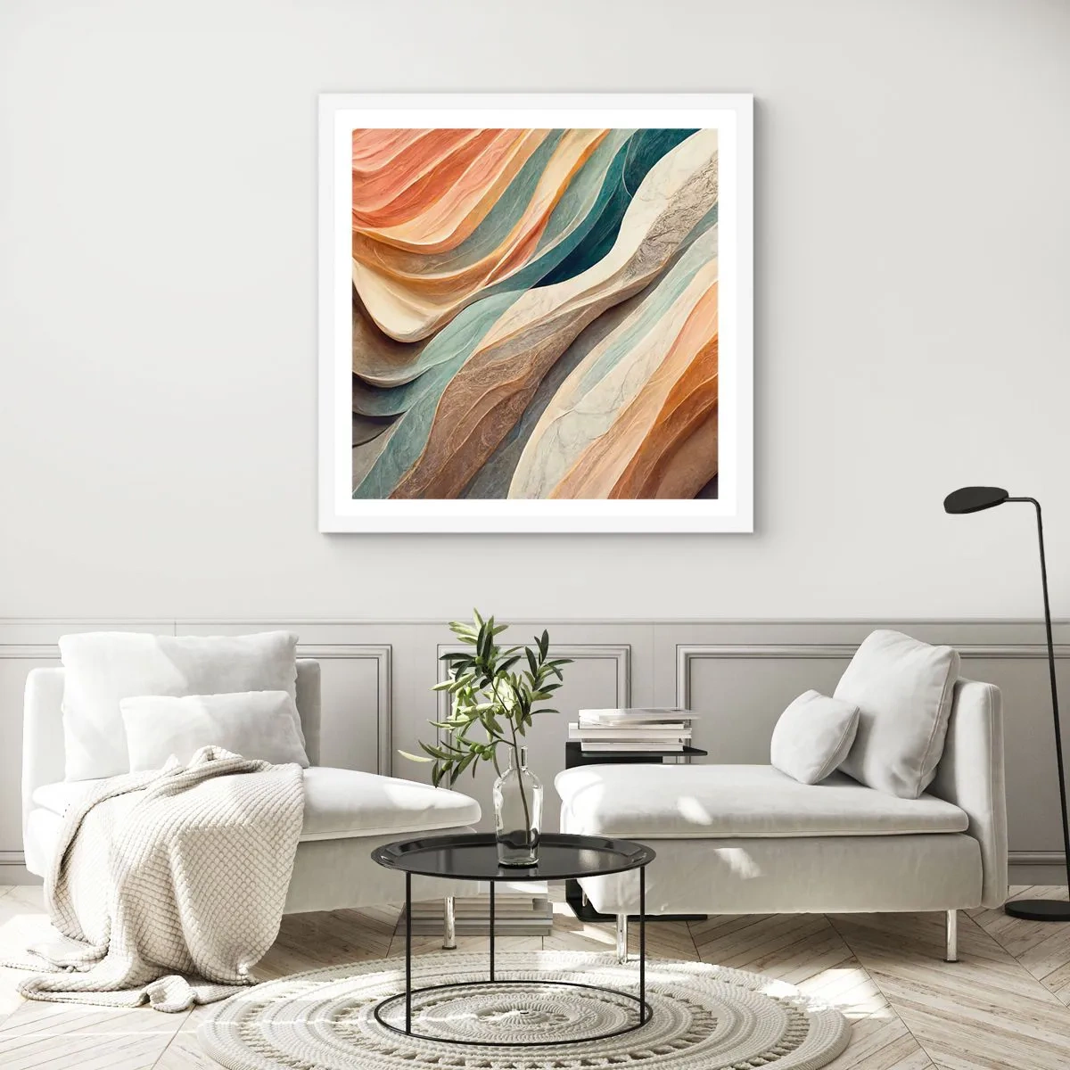 Pôster em moldura branca - O momento antes da mudança - 30x30 cm