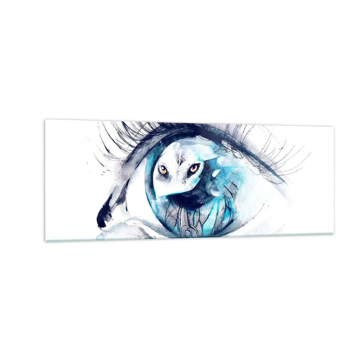 Quadro em vidro - Cara a cara com o selvagem - 140x50 cm
