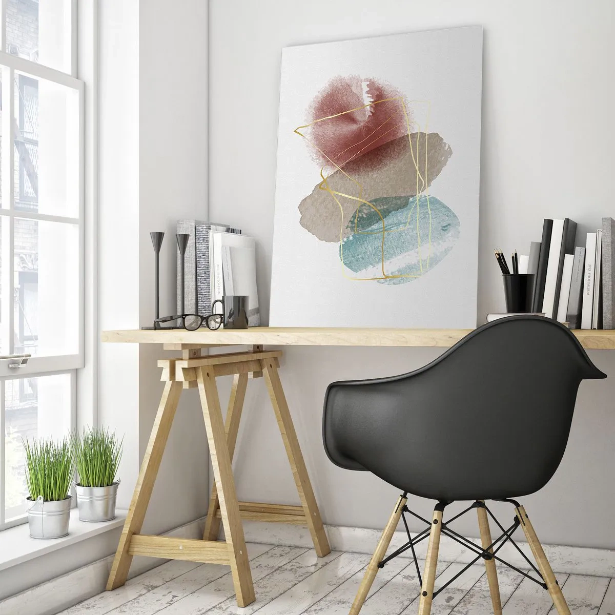 Quadro em vidro - Corais espaciais - 50x70 cm