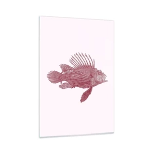 Quadro em vidro - Um habitante de águas exóticas - 80x120 cm