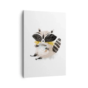 Quadro em tela - O meu amigo guaxinim - 50x70 cm