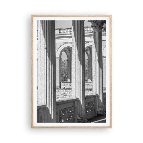 Pôster com moldura de carvalho claro - Arcada ensolarada - 70x100 cm