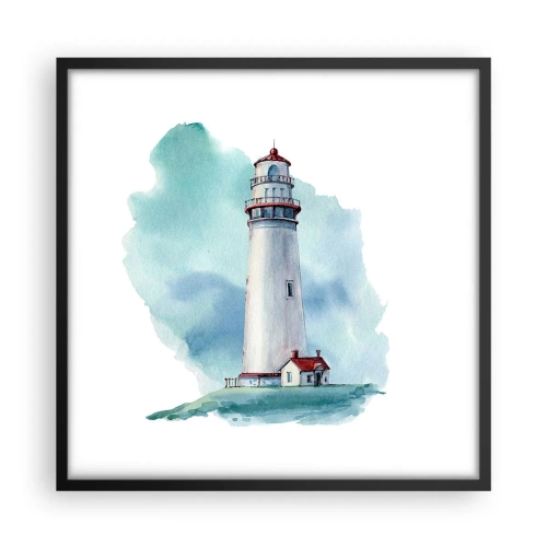 Pôster com moldura preta - A gentil irmã do azul - 50x50 cm