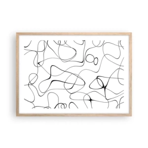 Pôster com moldura de carvalho claro - Os caminhos da vida, as vicissitudes do destino - 70x50 cm