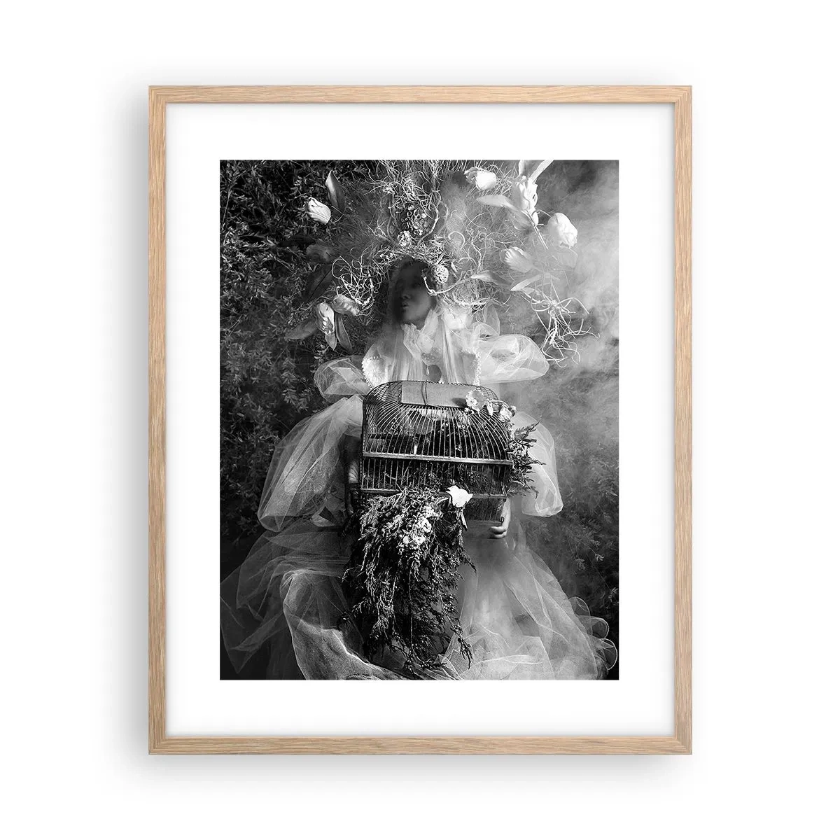 Pôster com moldura de carvalho claro - A própria mãe – natureza - 40x50 cm