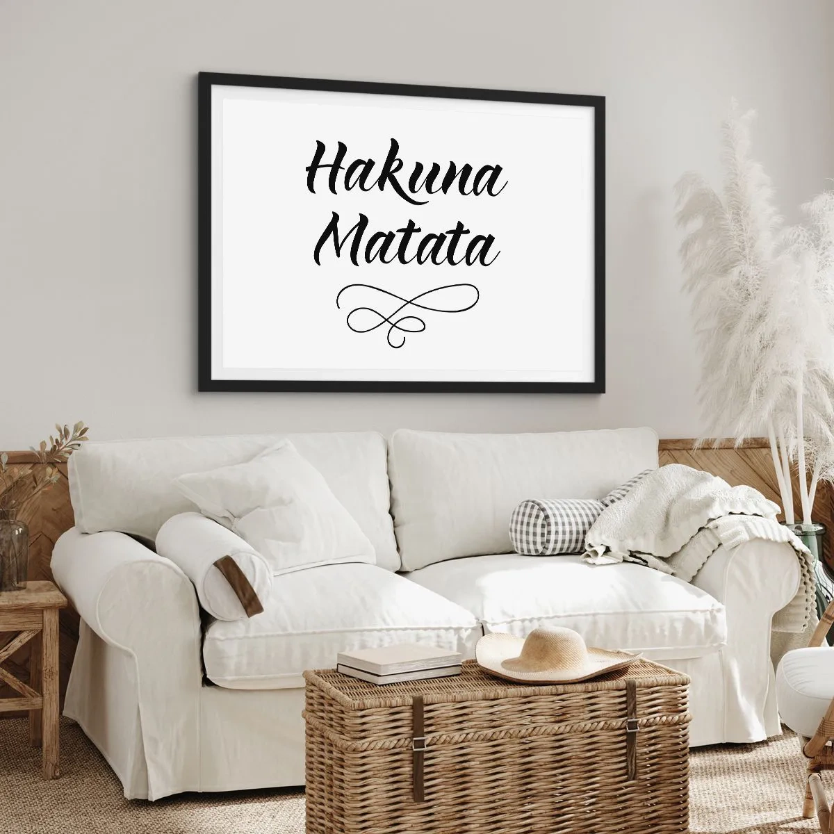 Pôster com moldura preta - O melhor conselho - 70x50 cm