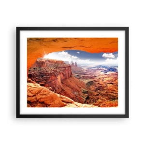 Pôster com moldura preta - Esculpido pela própria natureza - 50x40 cm