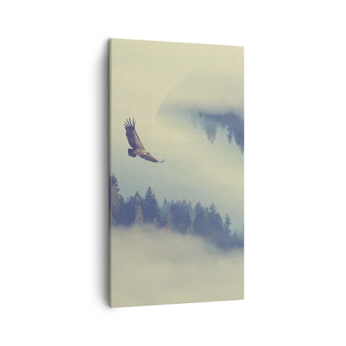 Quadro em tela - Eu vi a sombra de uma águia - 45x80 cm
