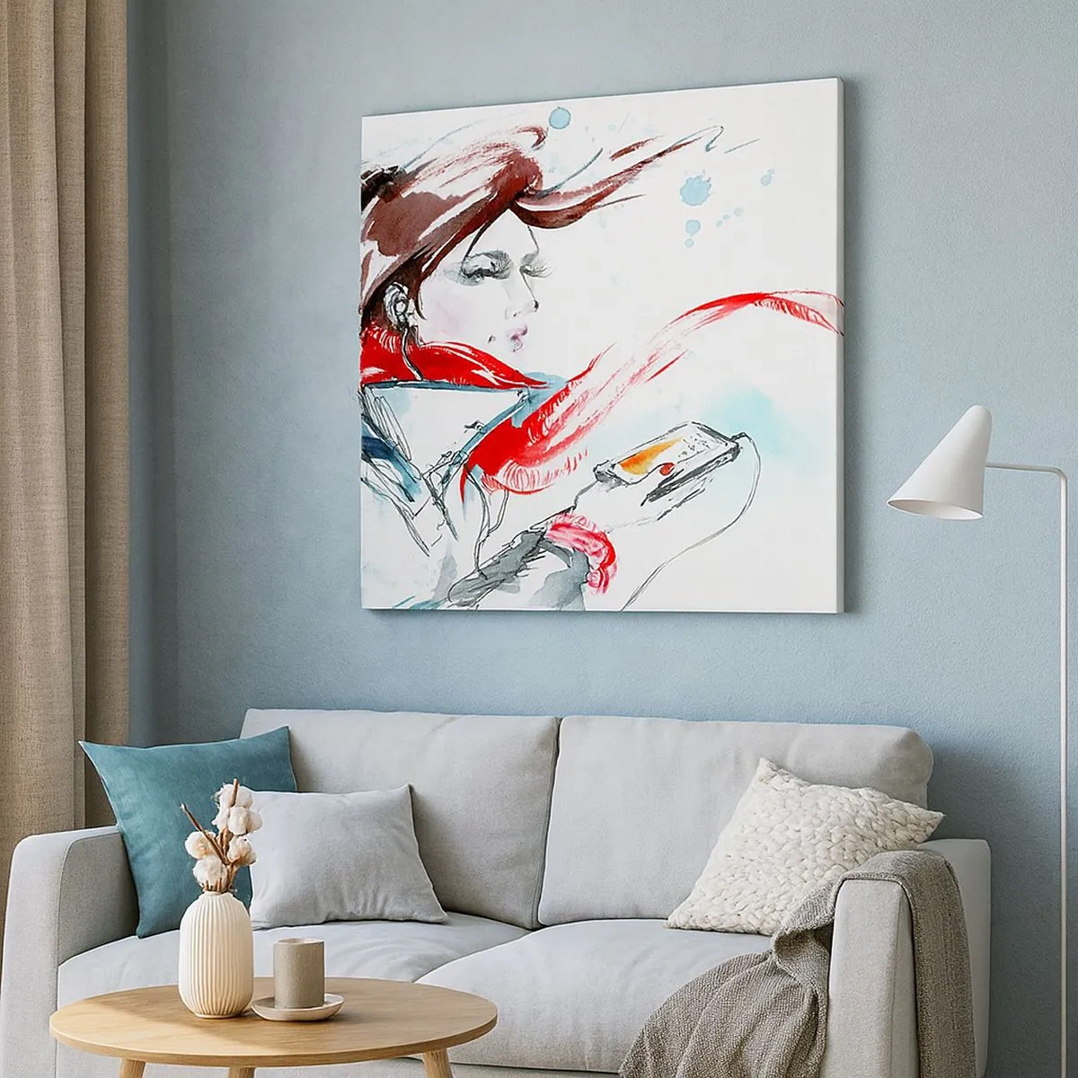 Quadro em tela - Algo está a tocar dentro de mim - 30x30 cm