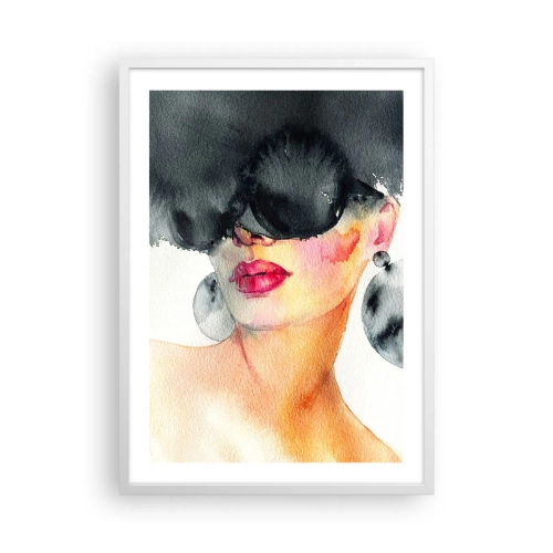 Pôster em moldura branca - O segredo da elegância - 50x70 cm