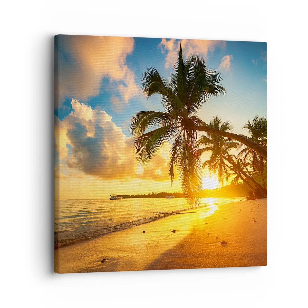 Quadro em tela - Um sonho caribenho - 30x30 cm