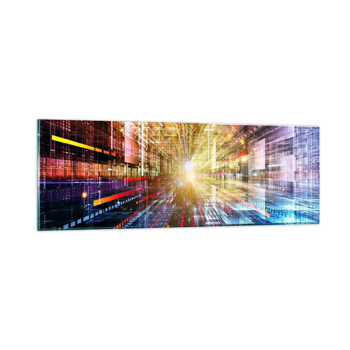 Quadro em vidro - Corredor de luz - 90x30 cm