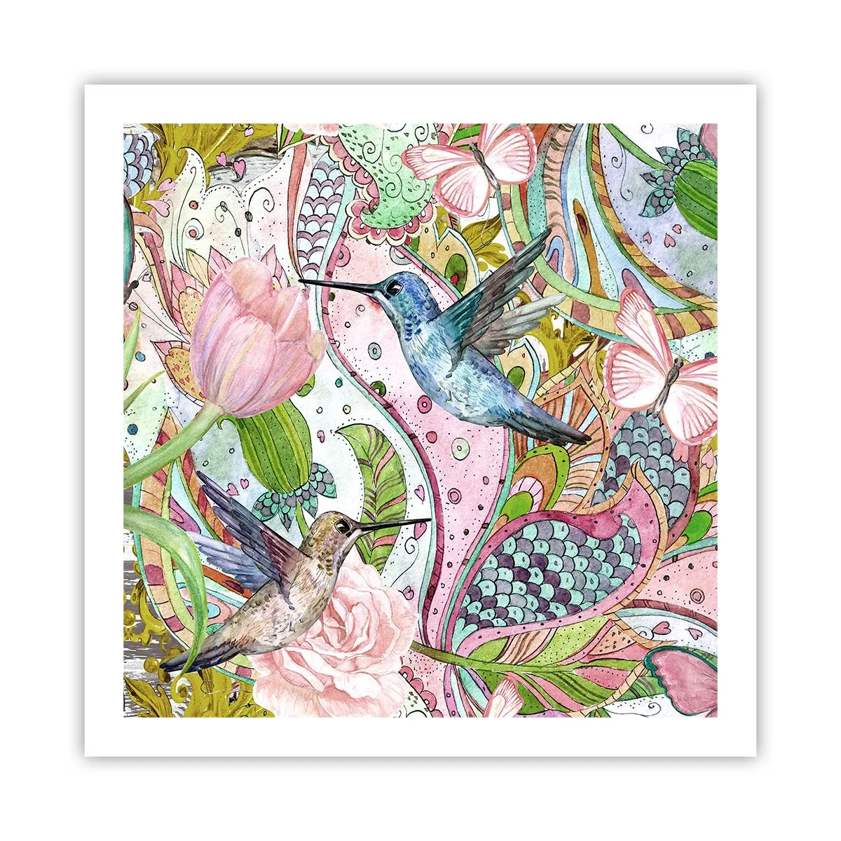 Pôster - Emaranhados em trepadeiras - 60x60 cm