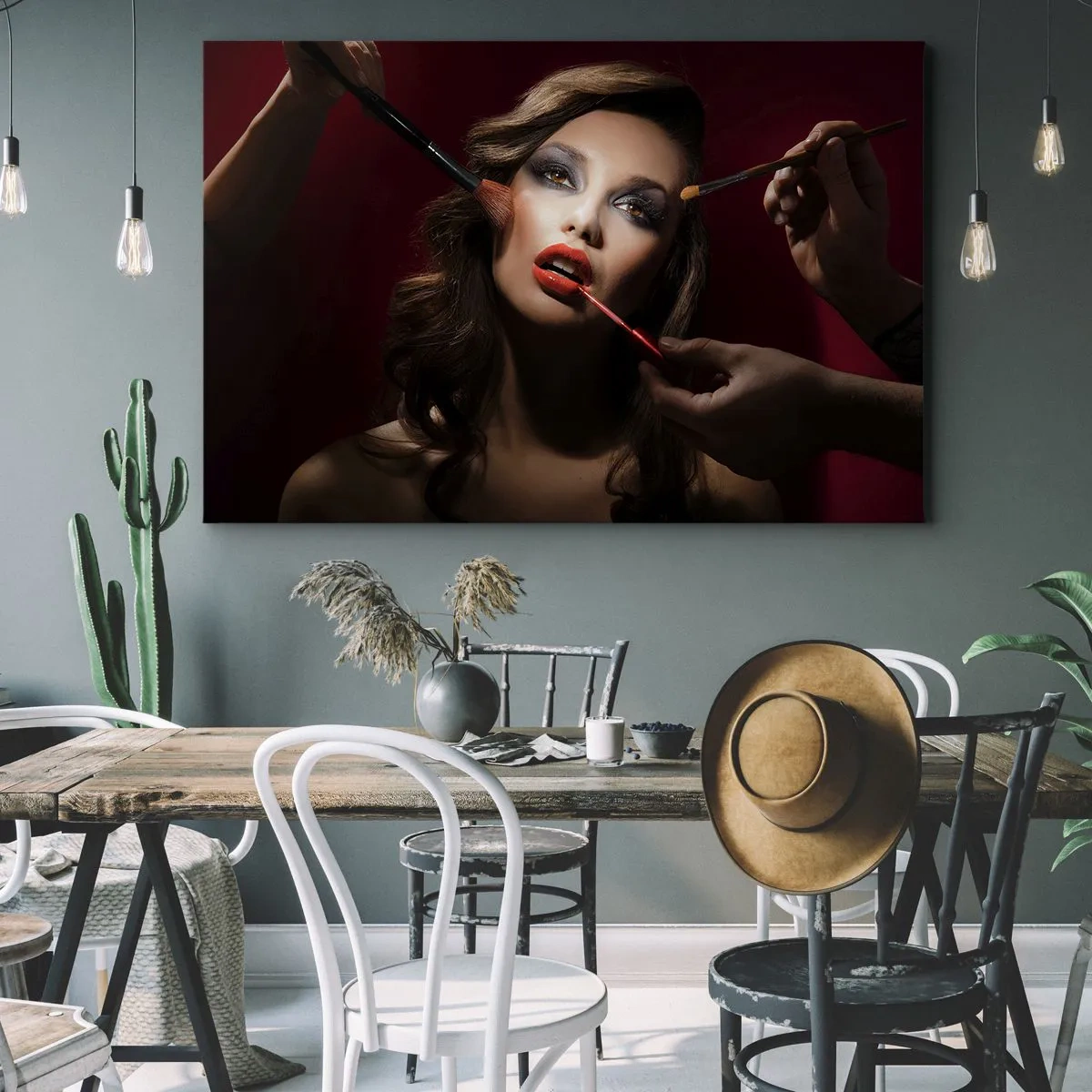 Quadro em tela - Bela sonhadora - 120x80 cm