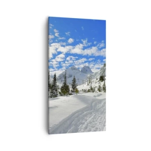 Quadro em tela - Na neve e ao sol - 55x100 cm