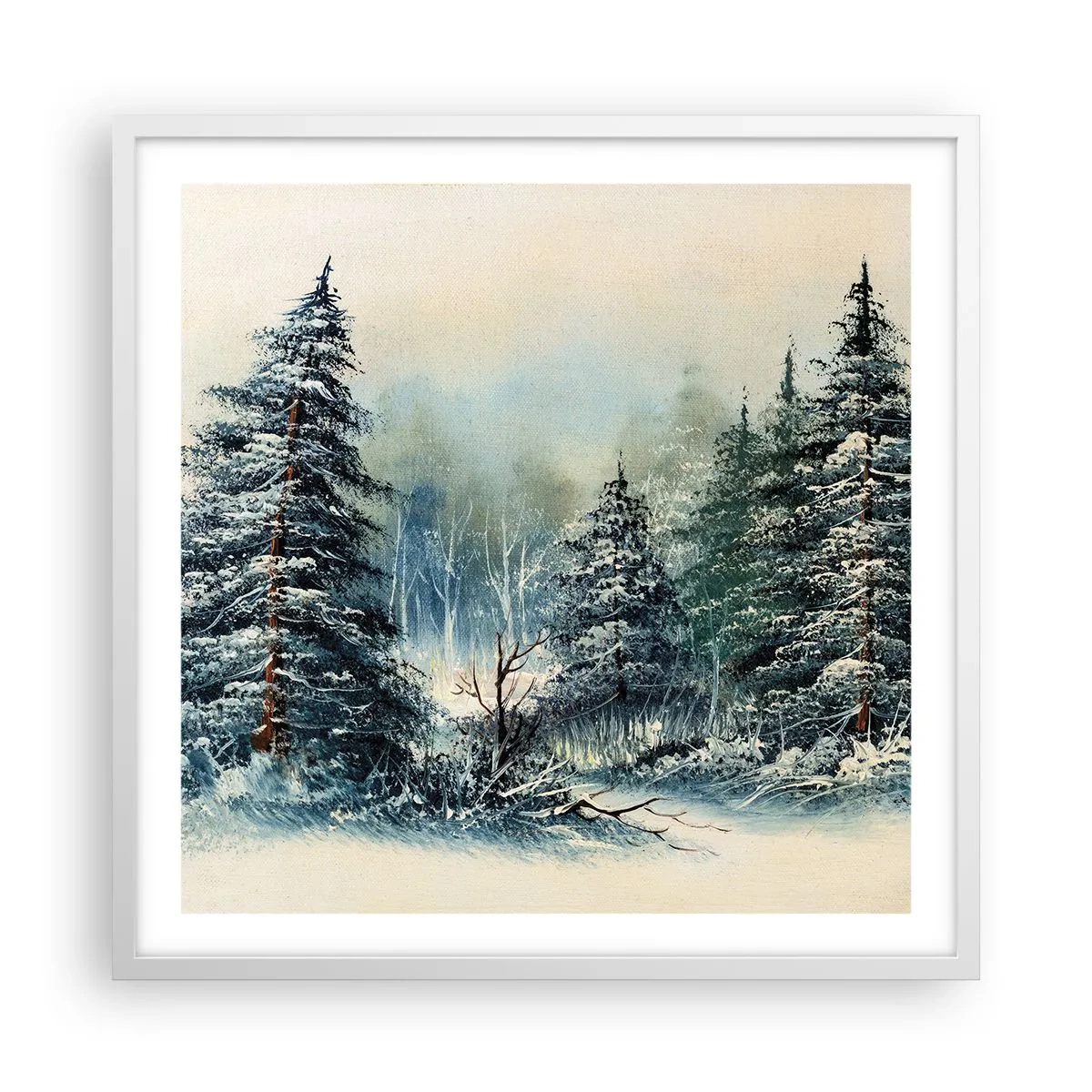 Pôster em moldura branca - Prontas para o Natal - 60x60 cm