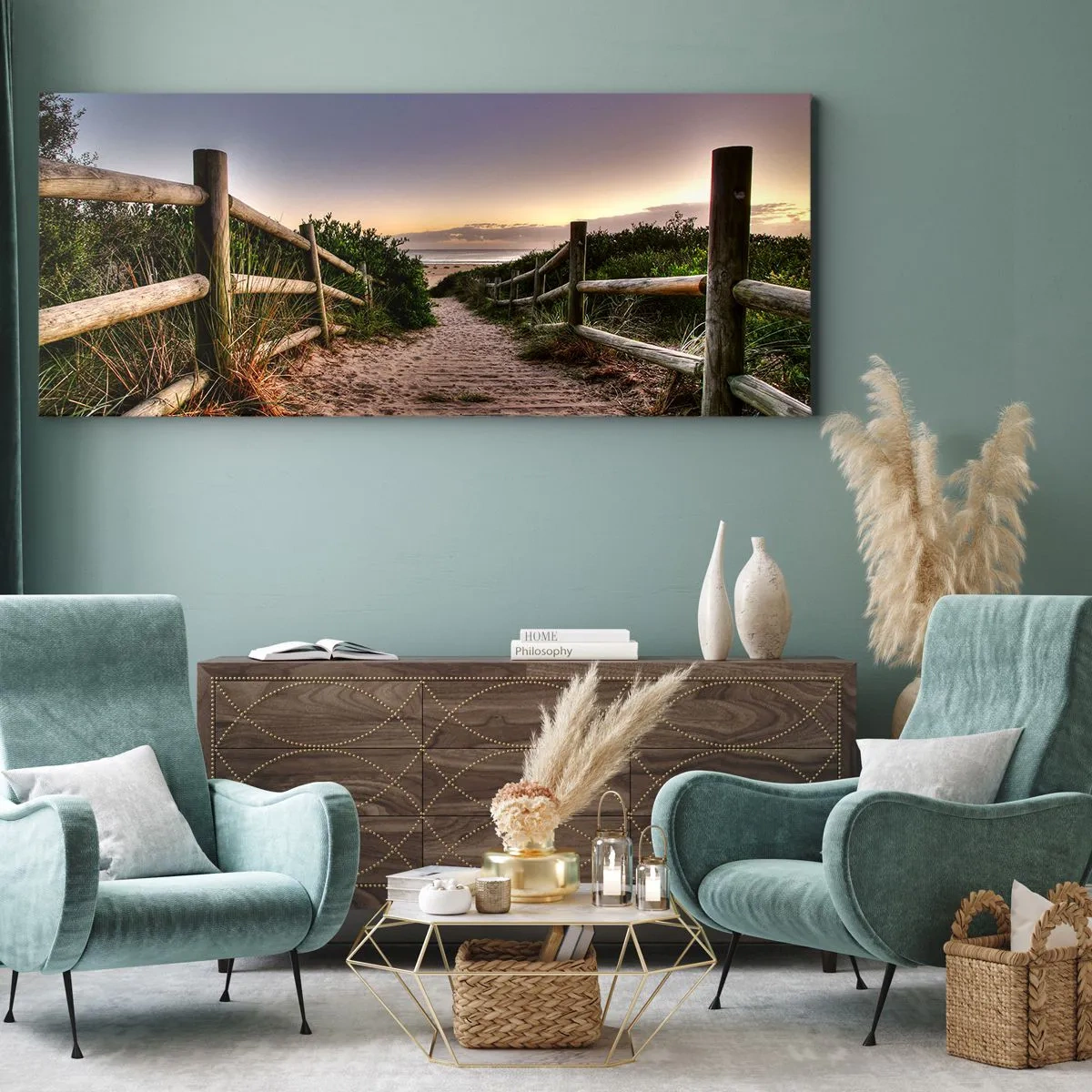 Quadro em tela - O objetivo já está claro - 90x30 cm