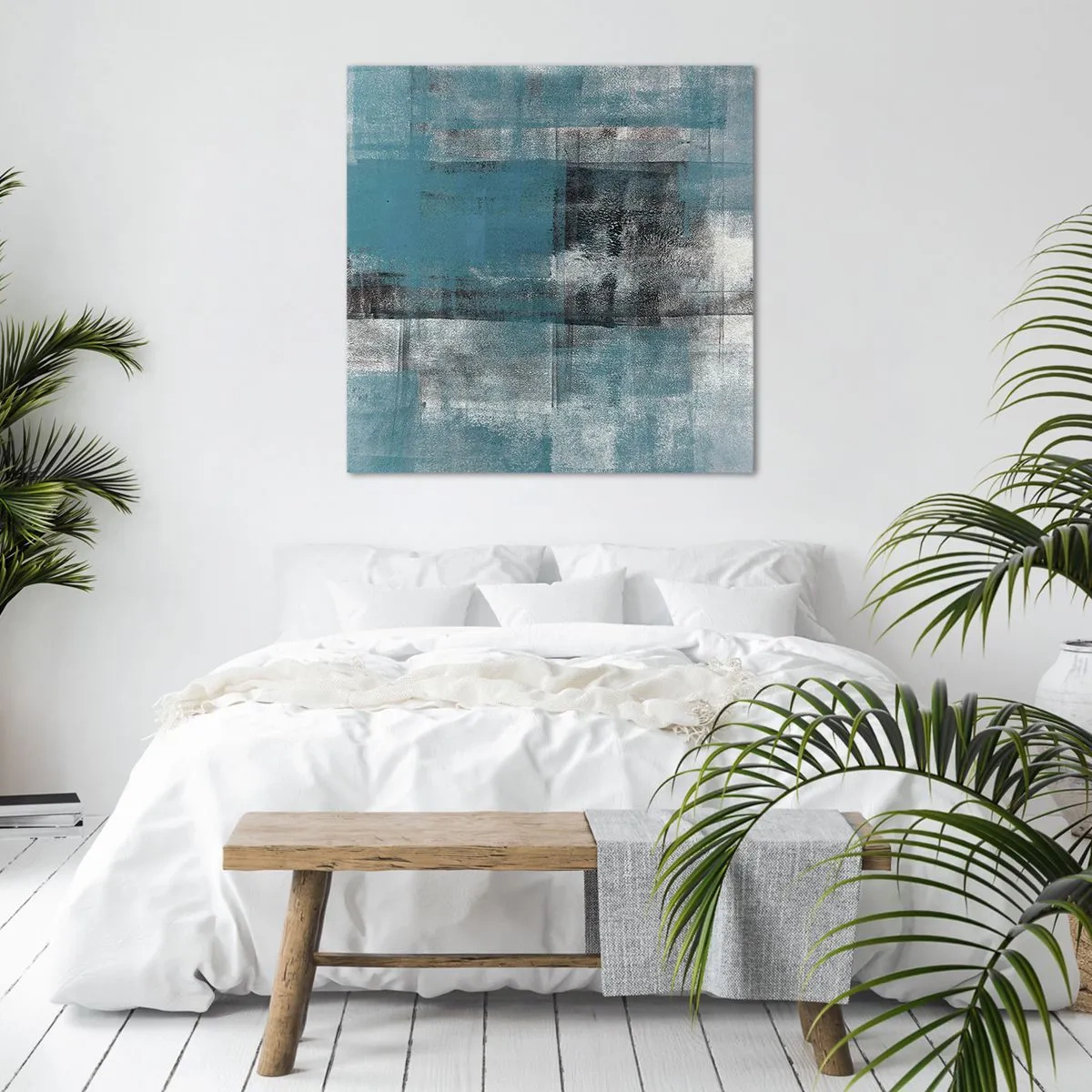 Quadro em tela - Água e ar - 40x40 cm