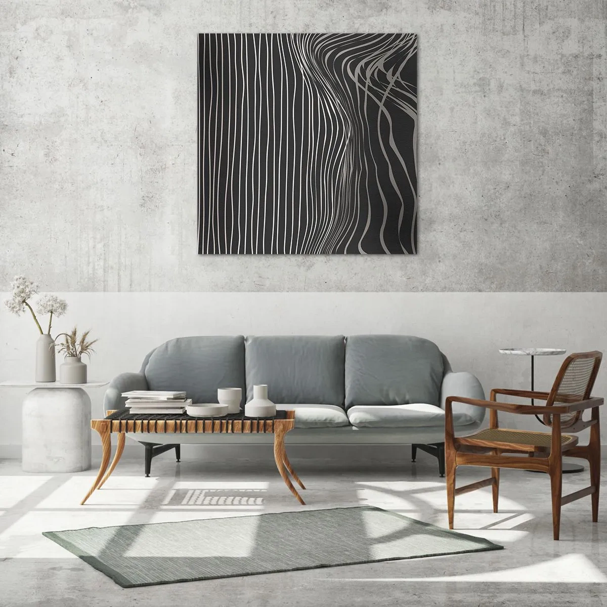 Quadro em vidro - Ritmo e sotaque - 70x70 cm