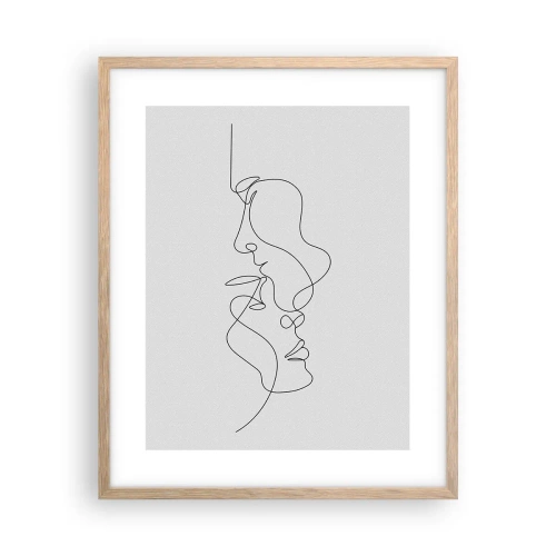 Pôster com moldura de carvalho claro - O calor dos desejos amargos - 40x50 cm