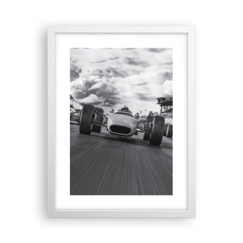 Pôster em moldura branca - O ronco do motor - 30x40 cm