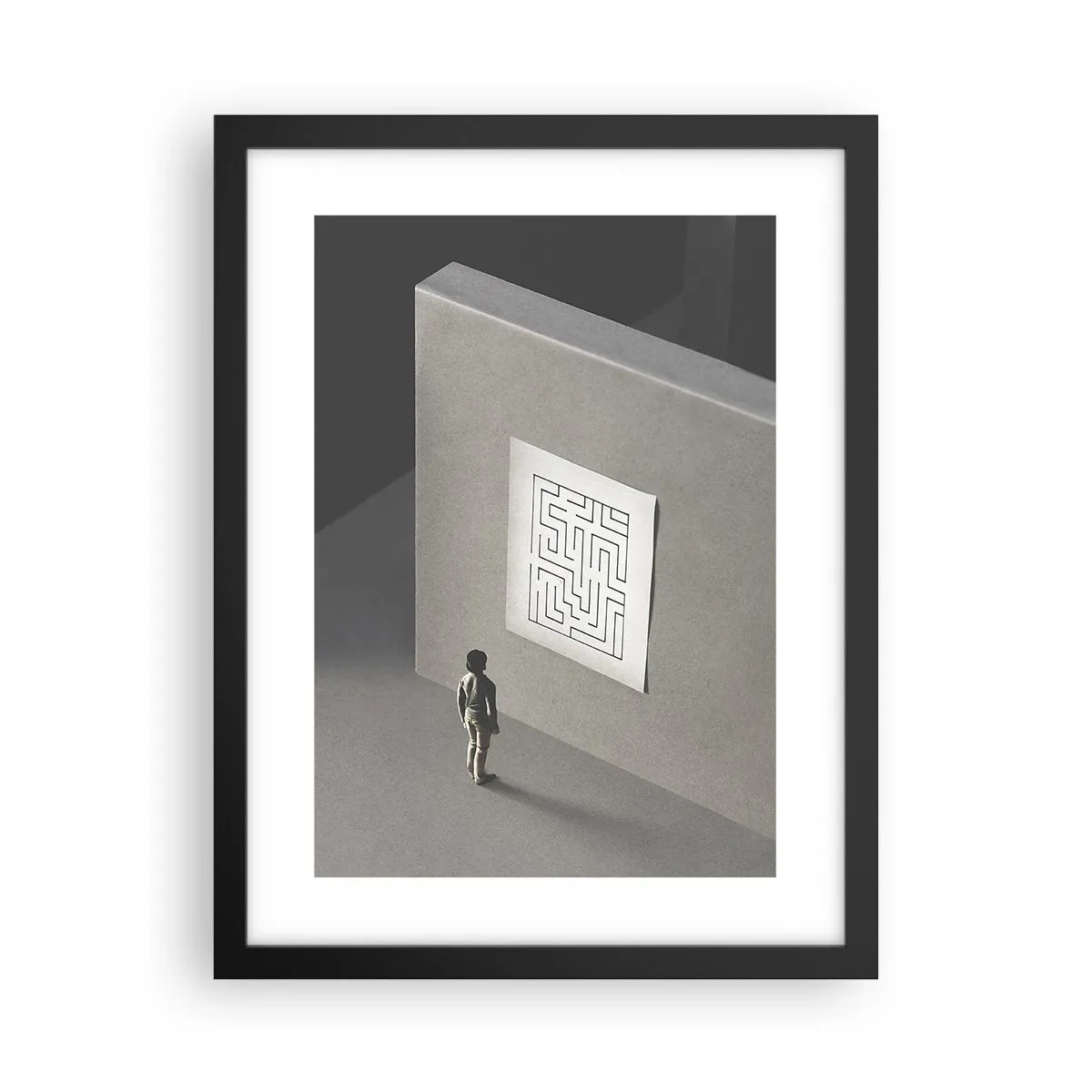 Pôster com moldura preta - Mas onde estou? - 30x40 cm