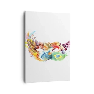 Quadro em tela - O Brasil lhe recebe com samba - 50x70 cm