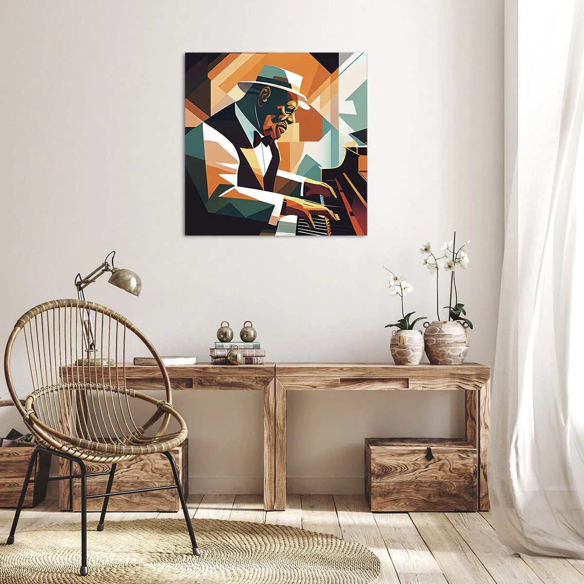 Quadro em tela - Todo aquele jazz - 40x40 cm