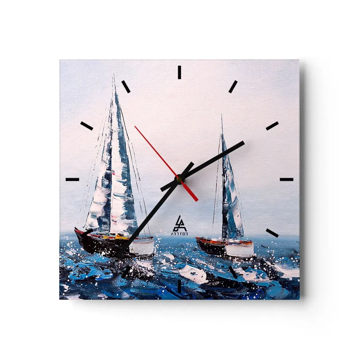 Relógio de parede - Relógio em vidro - Irmandade do vento - 40x40 cm