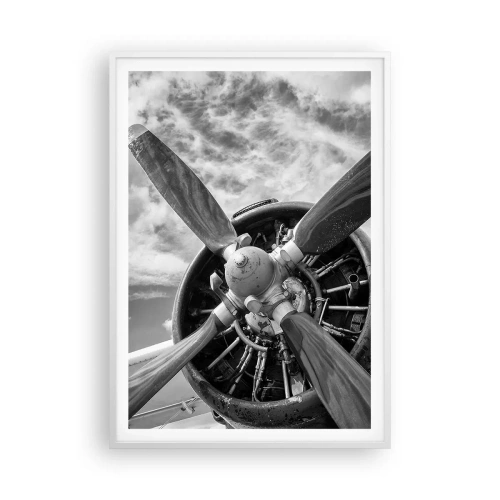 Pôster em moldura branca - O conquistador dos céus - 70x100 cm