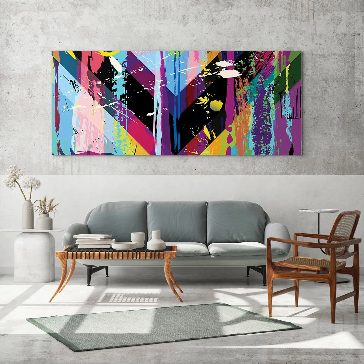 Quadro em vidro - De cima para baixo - 100x40 cm