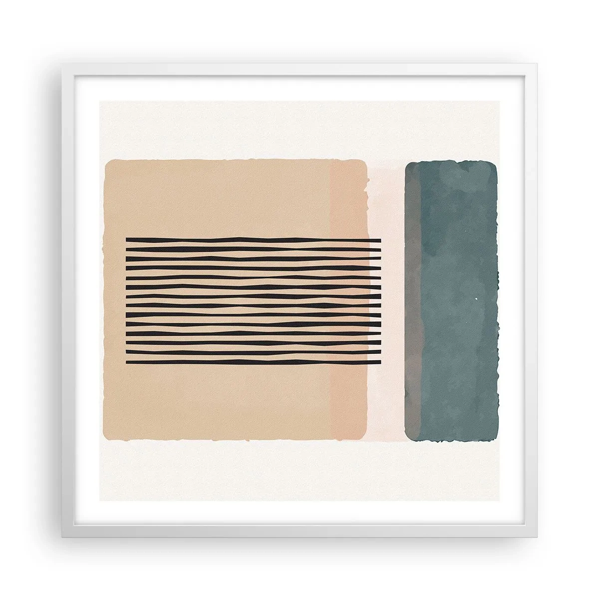 Pôster em moldura branca - Está tudo bem - 60x60 cm