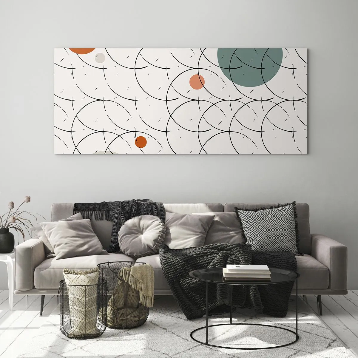 Quadro em vidro - No espírito da pop art - 100x40 cm