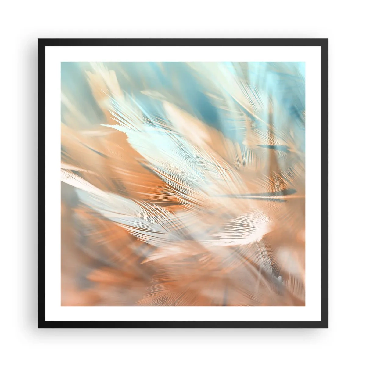 Pôster com moldura preta - Na terra da gentileza - 60x60 cm