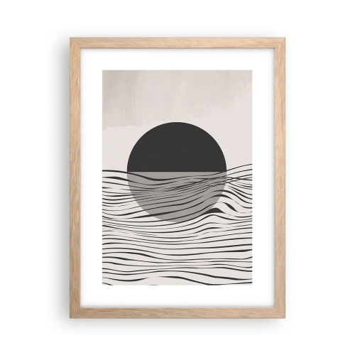 Pôster com moldura de carvalho claro - Composição da metade - 30x40 cm