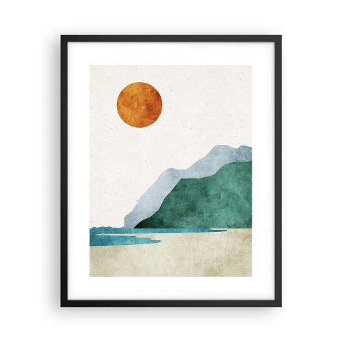 Pôster com moldura preta - Paisagem como deveria ser - 40x50 cm