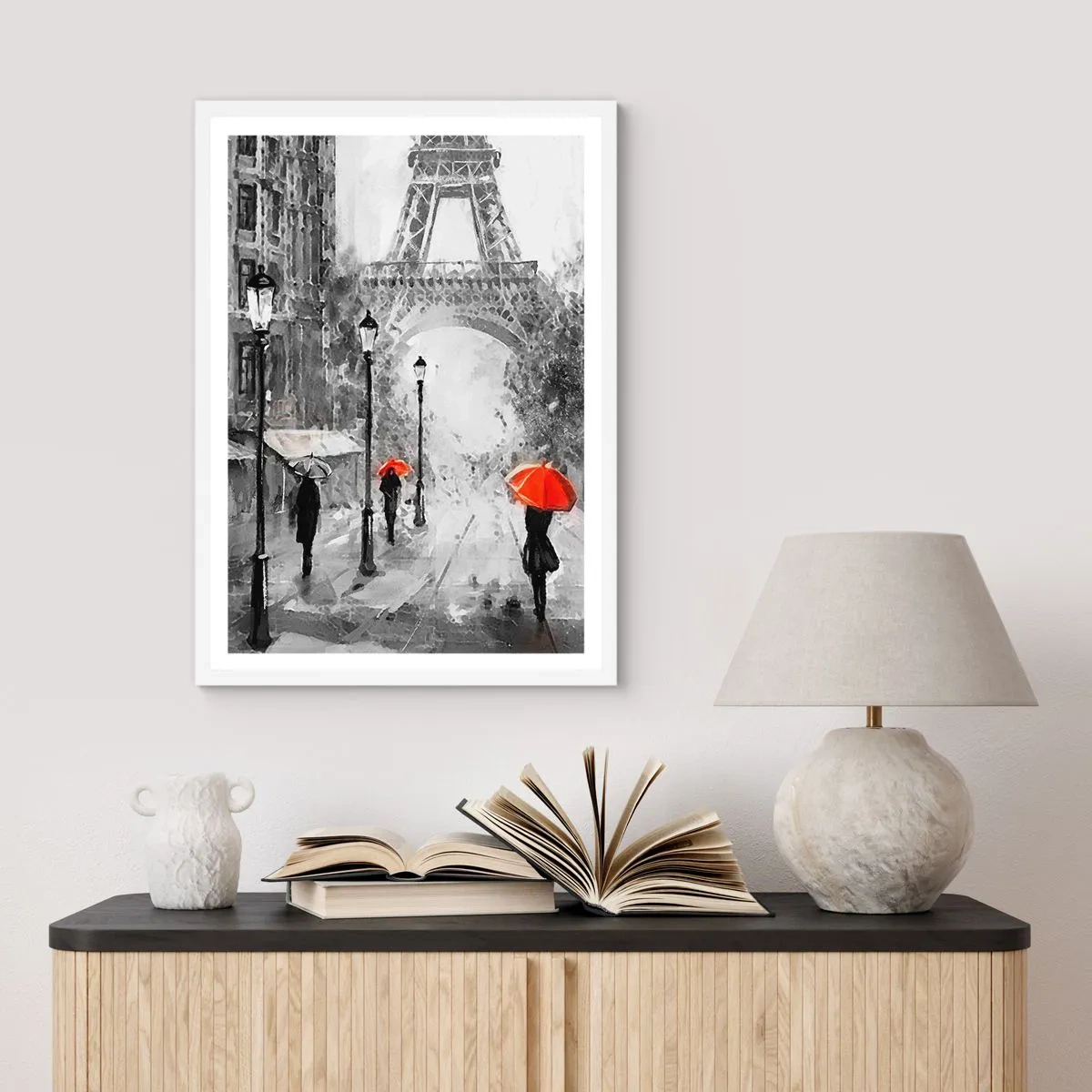 Pôster em moldura branca - Todos os caminhos levam a ela - 30x40 cm