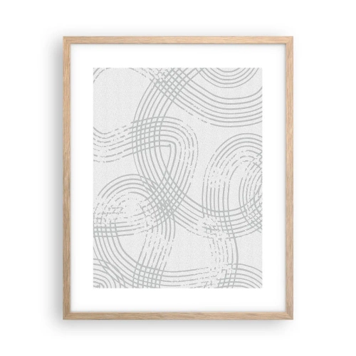 Pôster com moldura de carvalho claro - Não existe caminho reto - 40x50 cm