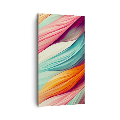 Quadro em tela - Tecido arco-íris - 45x80 cm