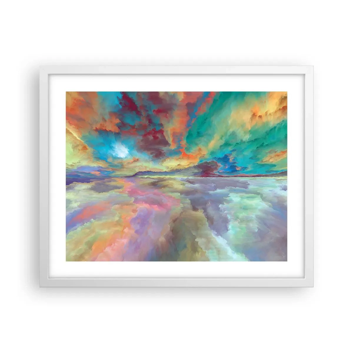 Pôster em moldura branca - Dois Céus - 50x40 cm