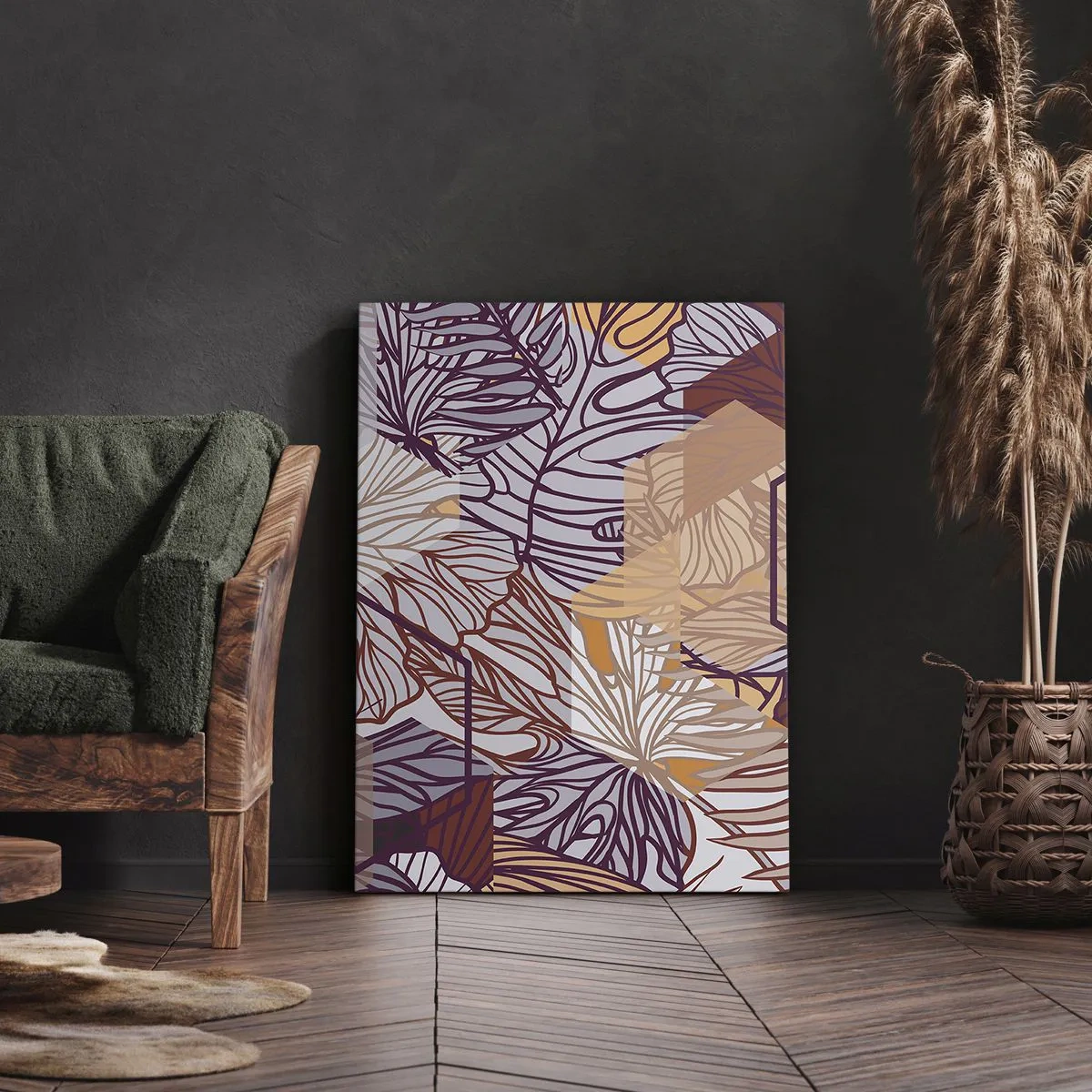Quadro em tela - A impossível relação entre a geometria e a natureza - 50x70 cm